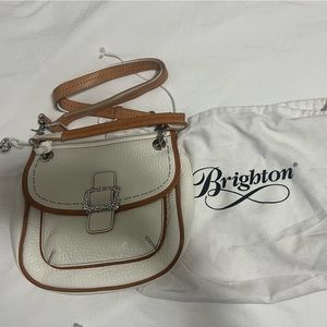 Brighton Bag, White Leather Purse